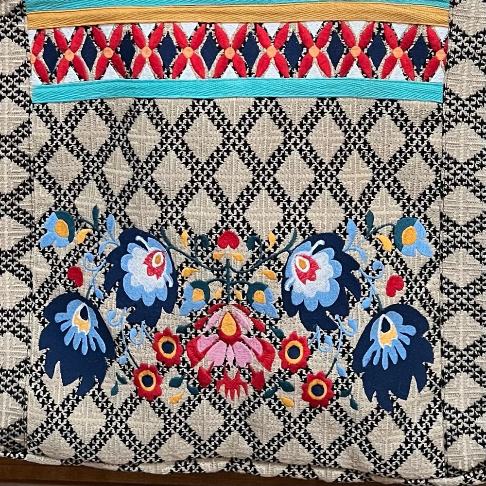 Kareena’s Embroidered Floral Tote Bag - Multicolor - Picture 10 of 12